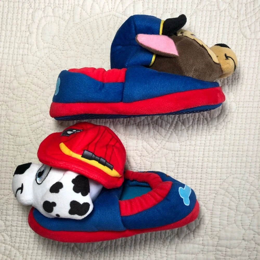 Paw Patrol Kid’s Marshall and Chase Slippers Size 9-10
